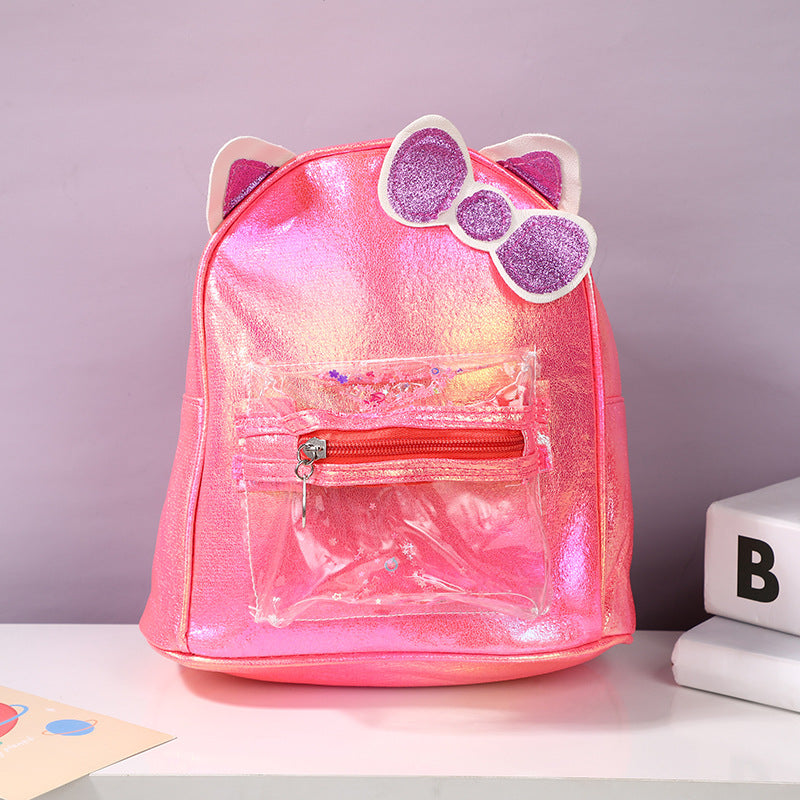 Venta al por mayor PU Bowknot Niños Mochila